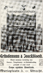 807171 Gezicht op de voorgevel van het Amerikaansch Heerenkleeding Magazijn Gründemann & Jonckbloedt (Mariaplaats 3) te ...